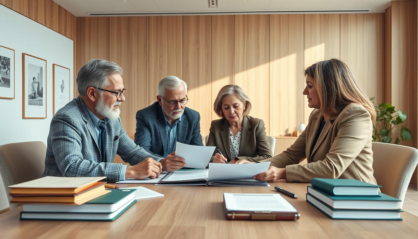 Family elder care planning discussion