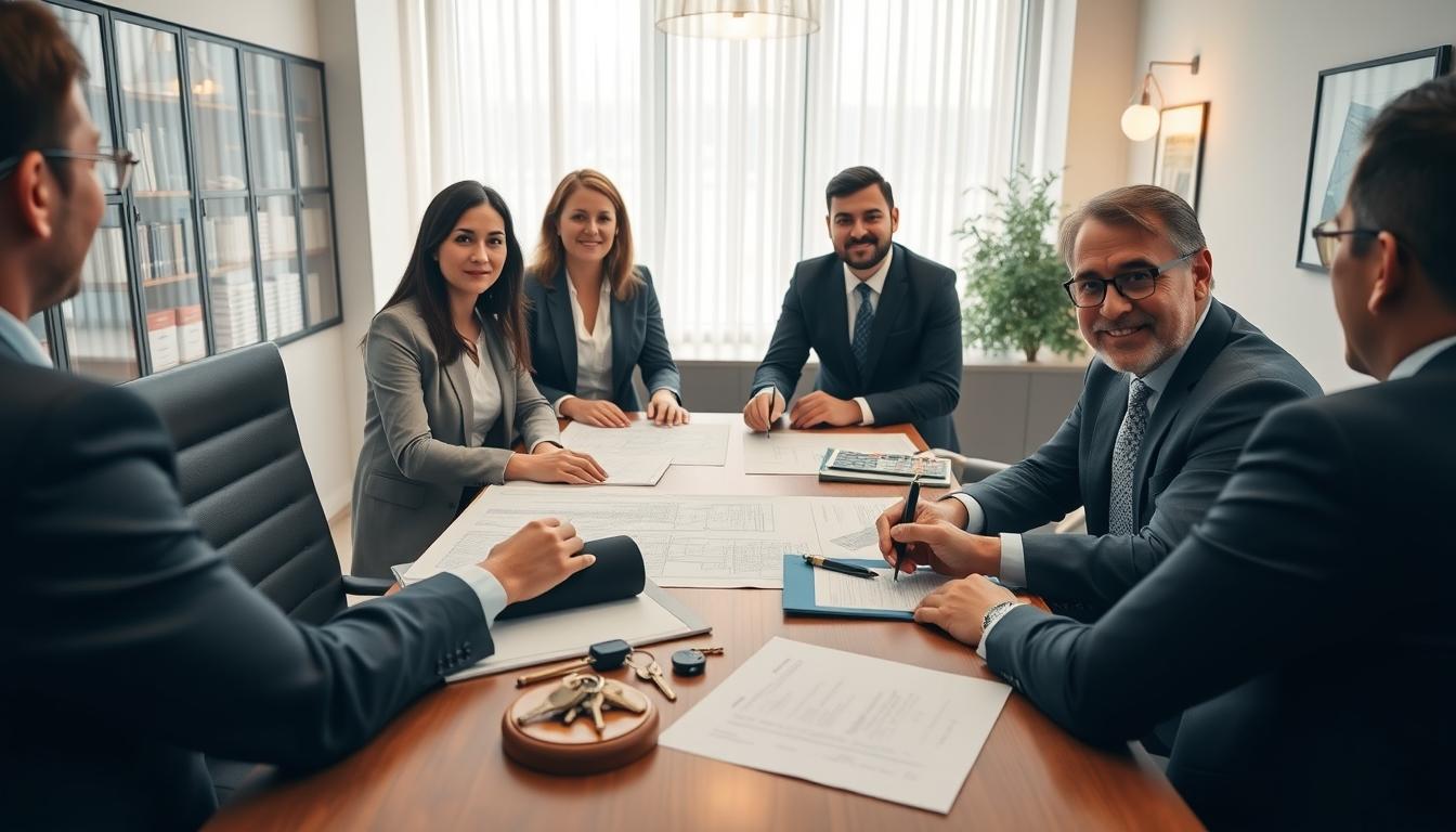 Family reviewing legal documents