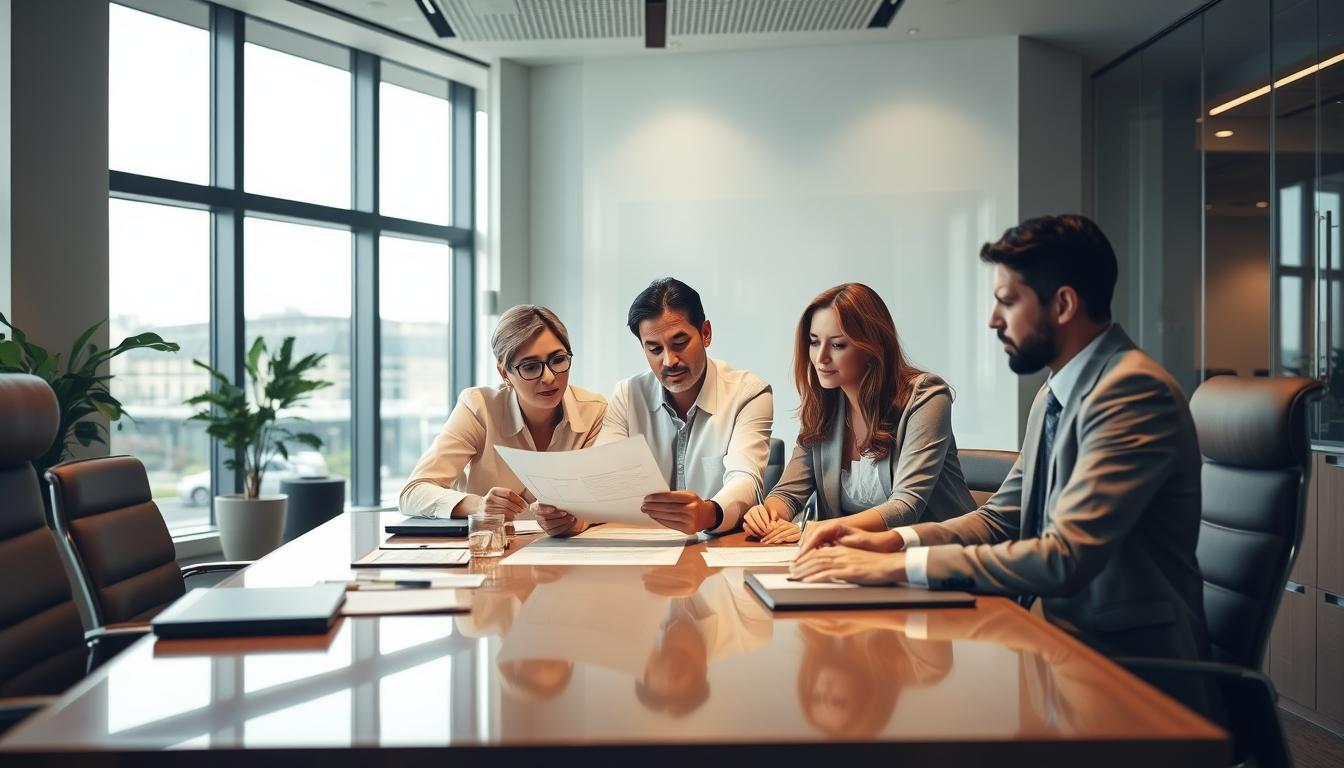 Business agreement signing
